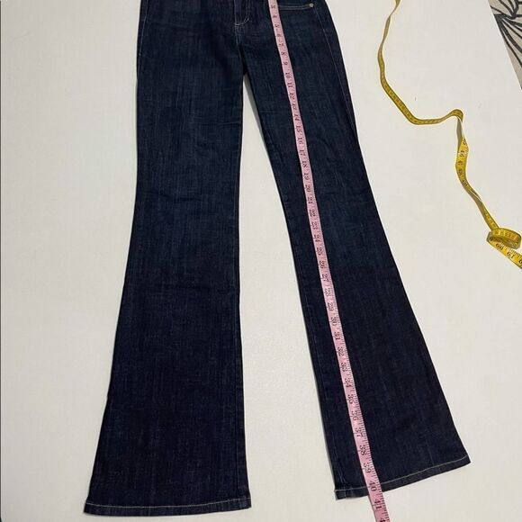 Joe’s Jeans Muse Wide Leg Flare Low Rise Jeans Dark Wash Jett Blue‎ Size 25 - Picture 12 of 14